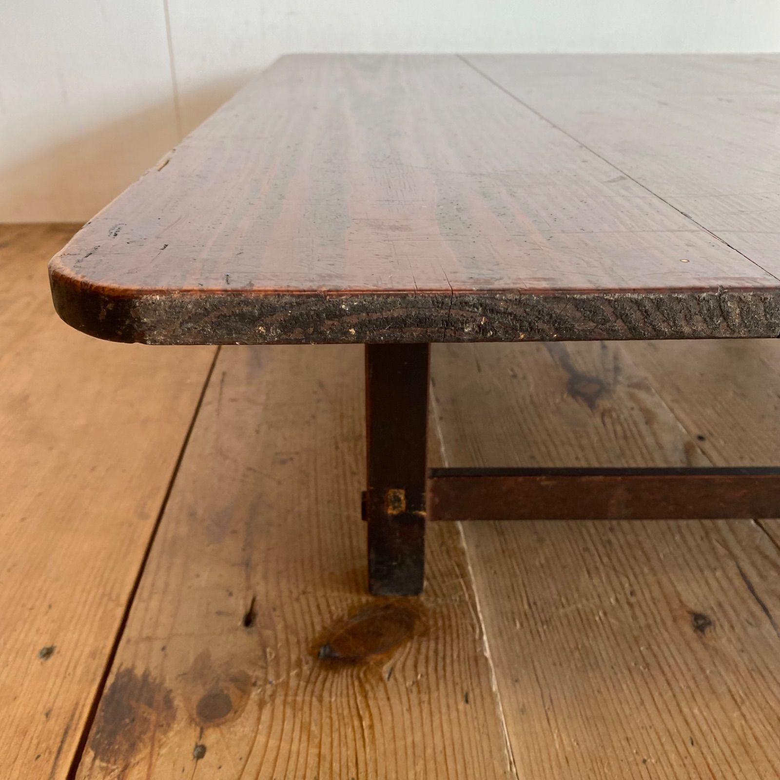 アンティーク ローテーブル 座卓 ちゃぶ台 無垢材 Y641 - メルカリ