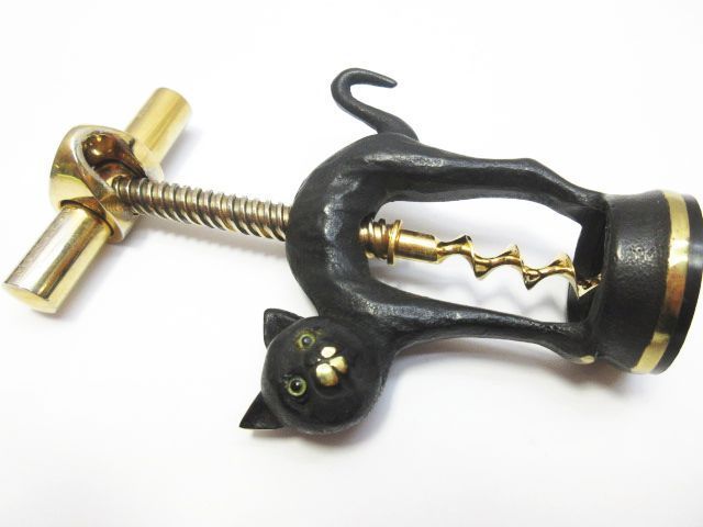 ヴィンテージ MONOPOL モノポール ワインオープナー 黒猫 猫 キャット