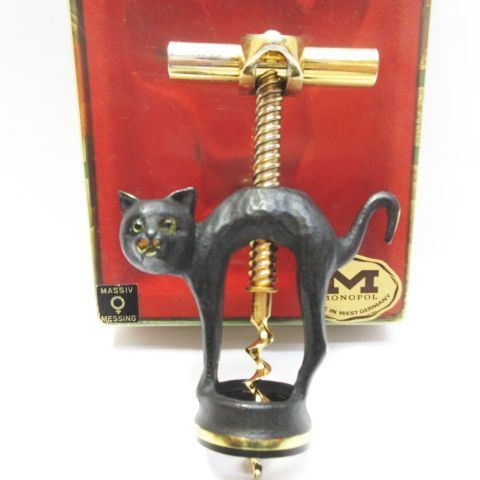 ヴィンテージ MONOPOL モノポール ワインオープナー 黒猫 猫 キャット