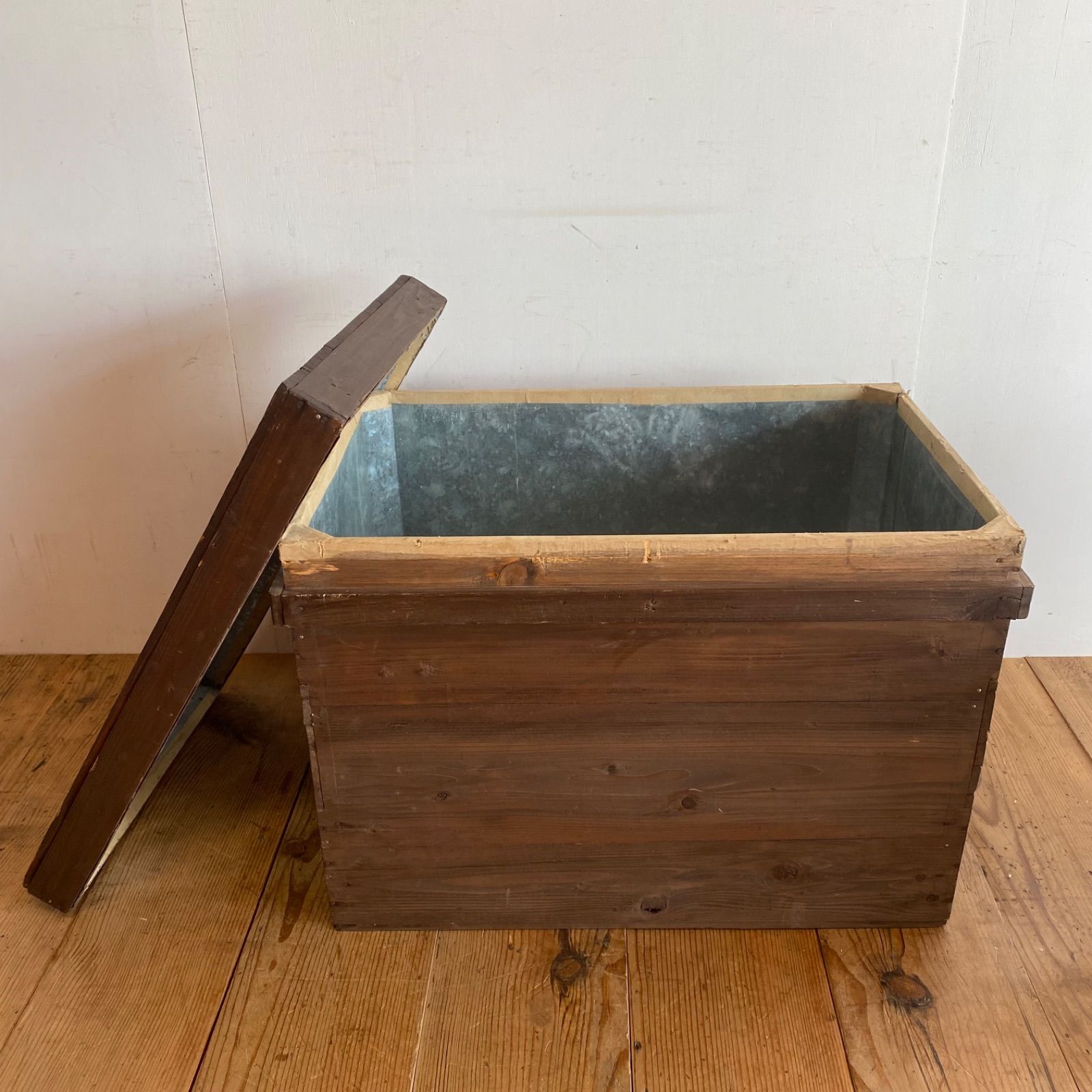 3点セット アンティーク 木箱 お茶箱 ボックス ケース コンテナ 道具箱