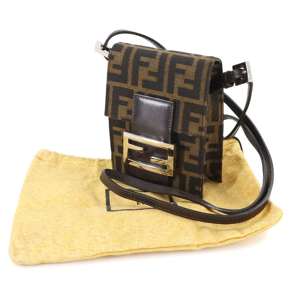 新品同様 フェンディ FENDI ズッカ ショルダー バッグ キャンバス