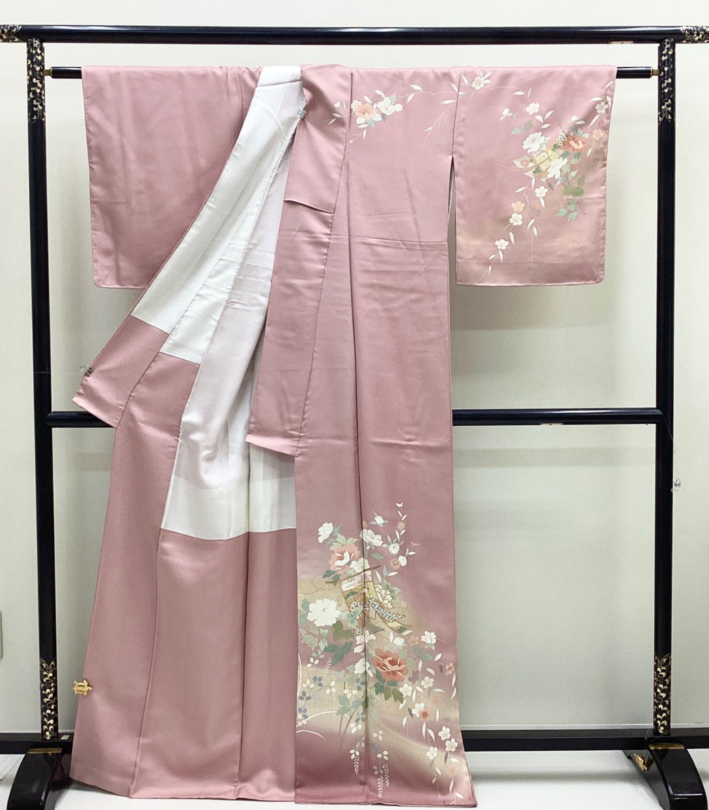 新品未使用 袷着物 訪問着 金コマ刺繍 御所染色 正絹 R461 - メルカリ