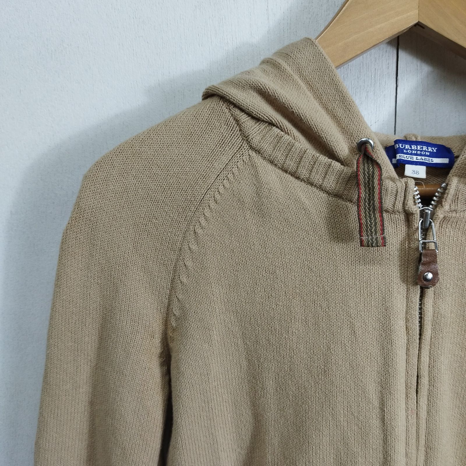 BURBERRY BLUE LABEL バーバリー ブルーレーベル ジップアップ ニット