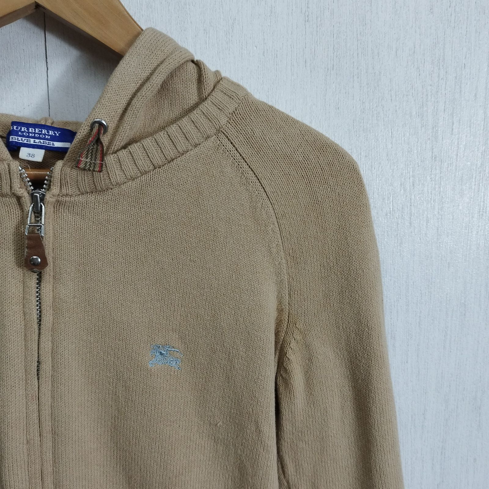 BURBERRY BLUE LABEL バーバリー ブルーレーベル ジップアップ ニット