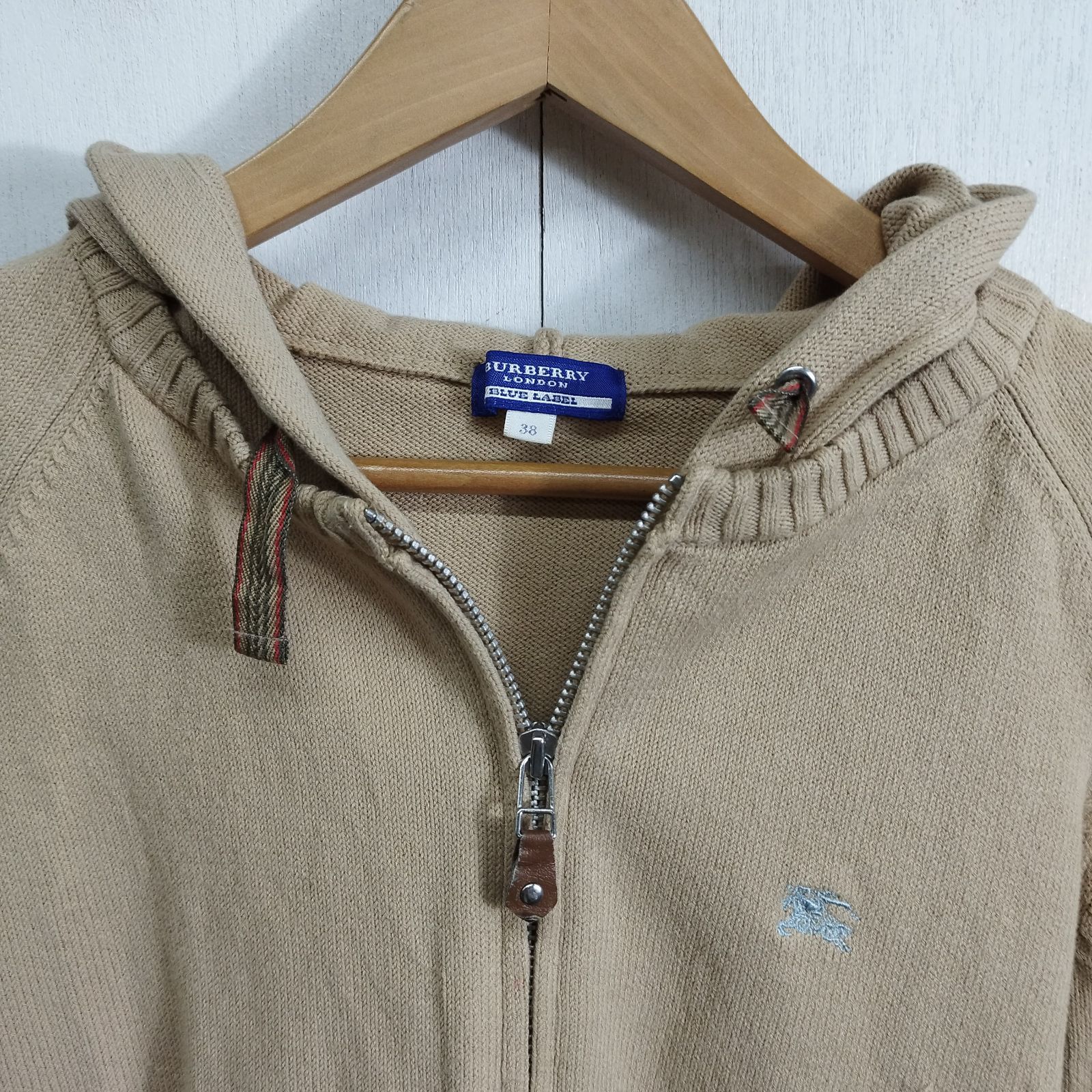 BURBERRY BLUE LABEL バーバリー ブルーレーベル ジップアップ ニット