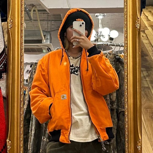 thank  Carhartt　アクティブジャケット　Mオレンジ　USA製 Carhartt/カーハート】アクティブジャケット - メルカリ