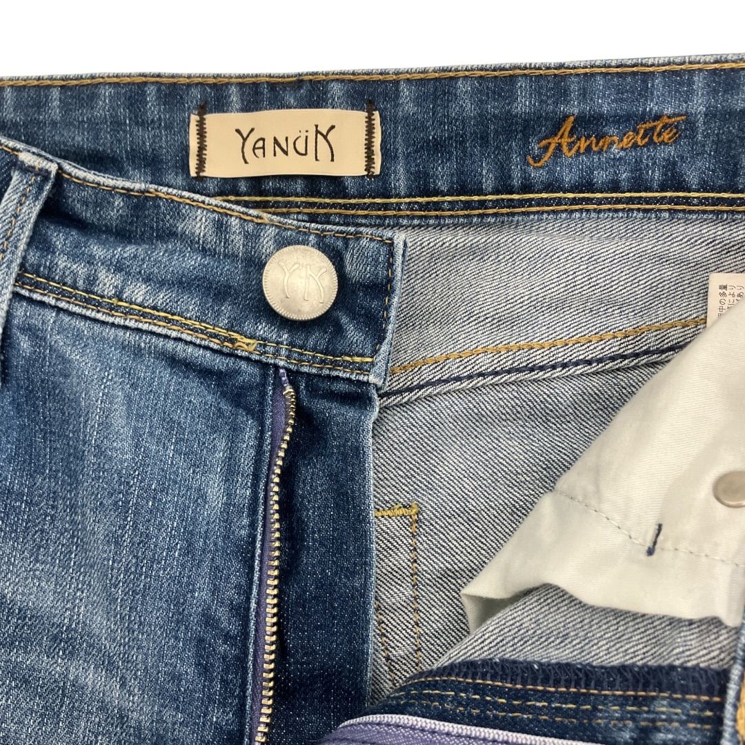 YANUK ヤヌーク ANNETTE STRAIGHT サイズ24 インディゴブルー NO