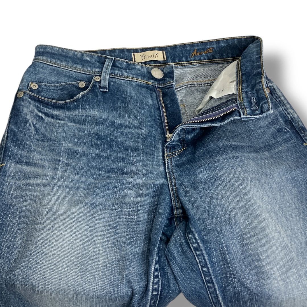 【新品タグ付】ヤヌークstraight ANNETT 24サイズ YANUK ヤヌーク ANNETTE STRAIGHT サイズ24 インディゴブルー NO
