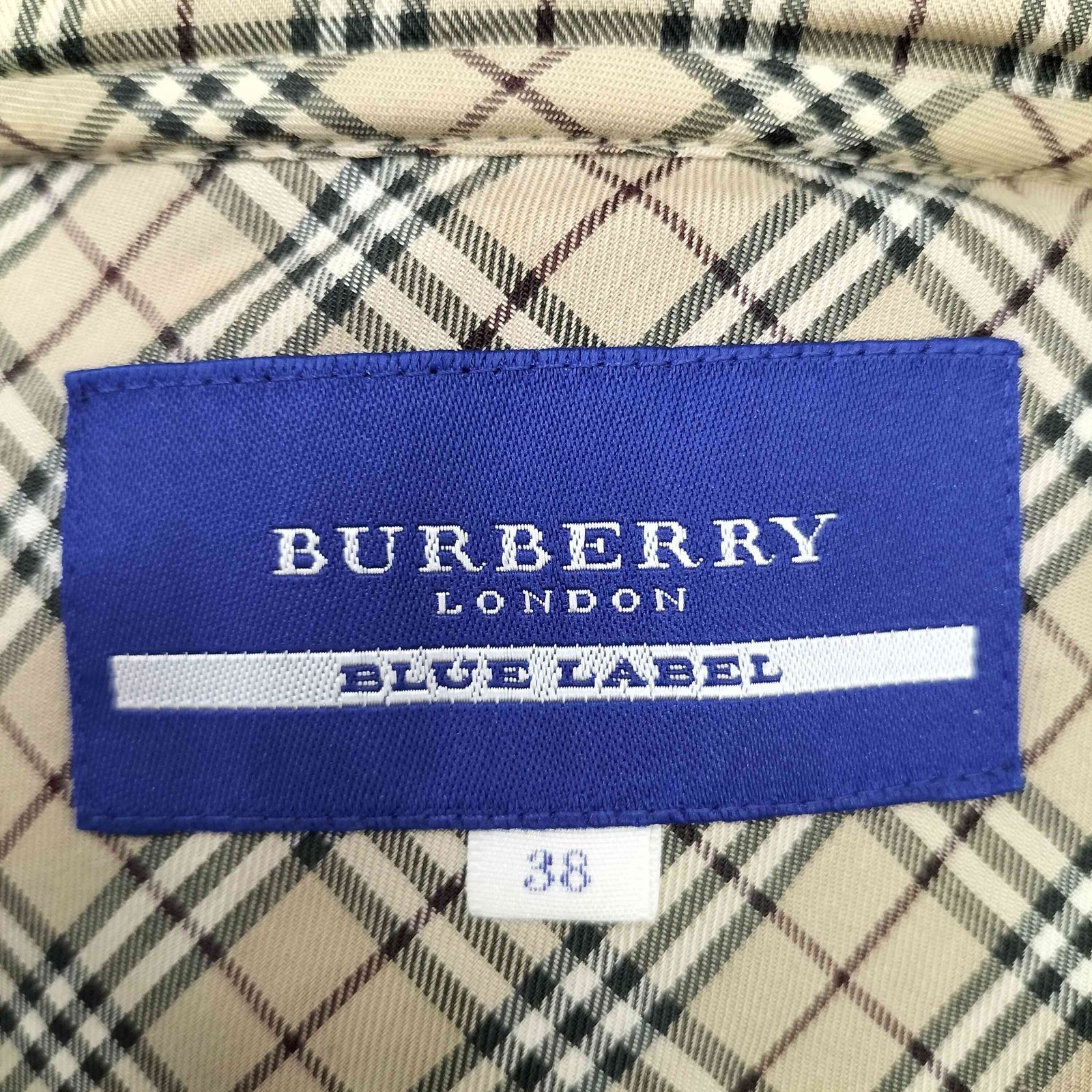 バーバリーブルーレーベル BURBERRY BLUE LABEL 金ボタン ポンチョ
