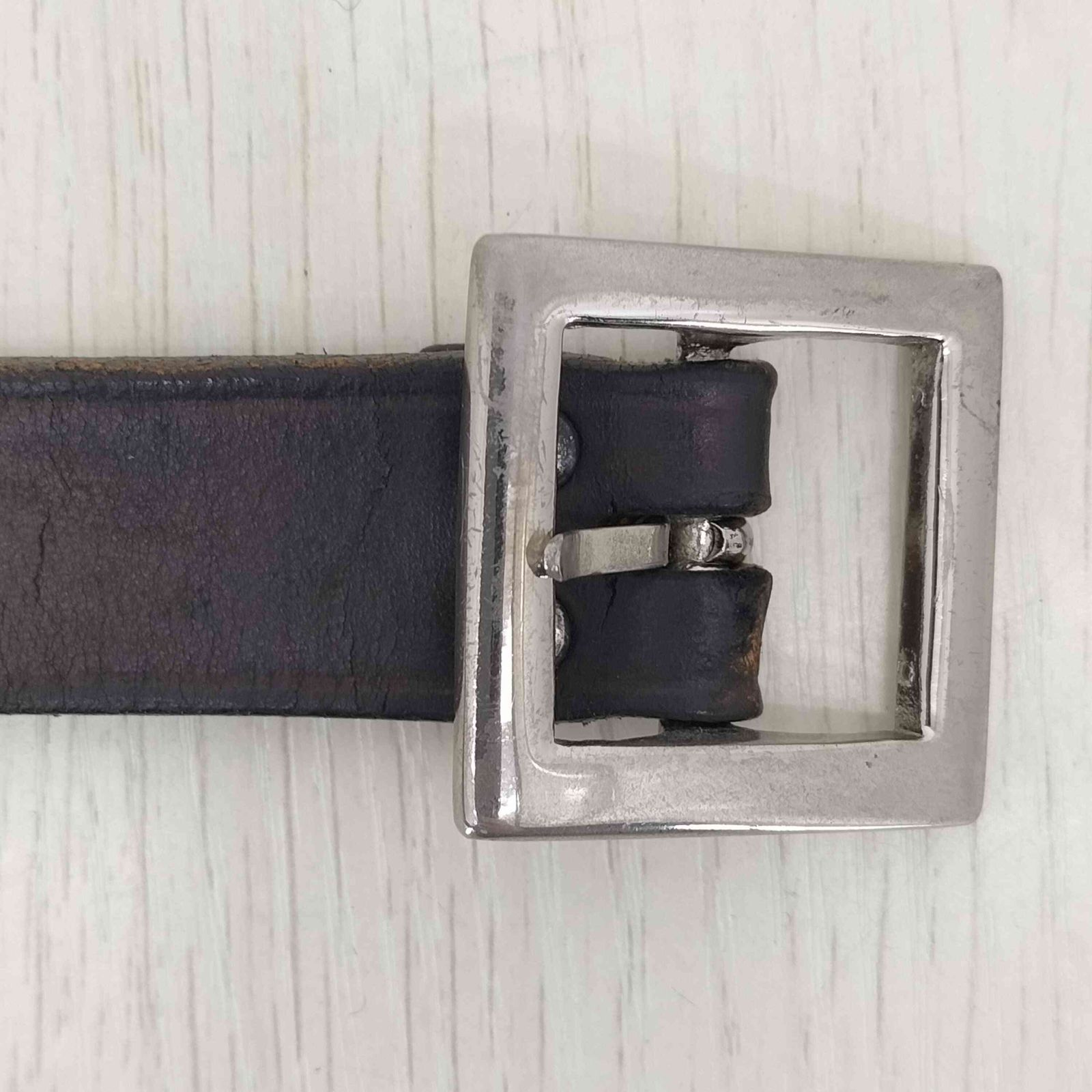 グッドイナフ GOODENOUGH 90-00s HEXAGON LEATHER BELT ヘキサゴン