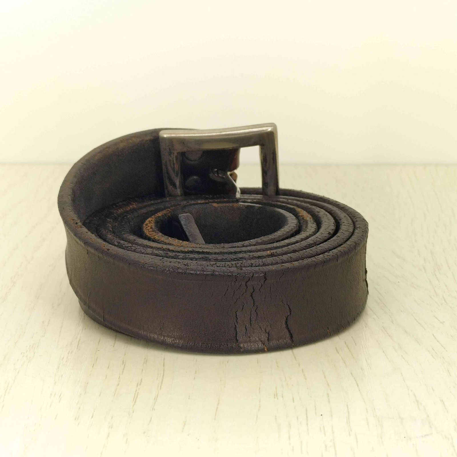 グッドイナフ GOODENOUGH 90-00s HEXAGON LEATHER BELT ヘキサゴン