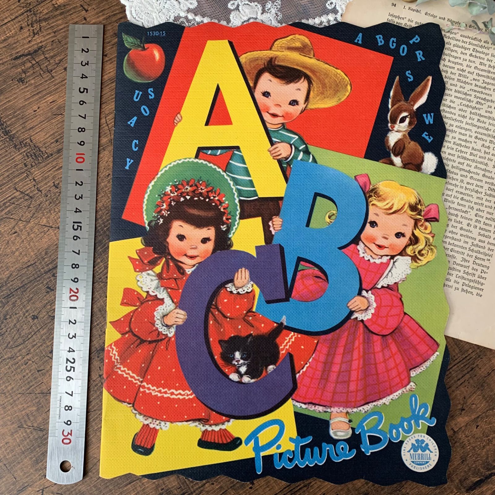 希少】ヴィンテージ絵本 1948年 Merrill ABC Picture Book 大判 レトロ