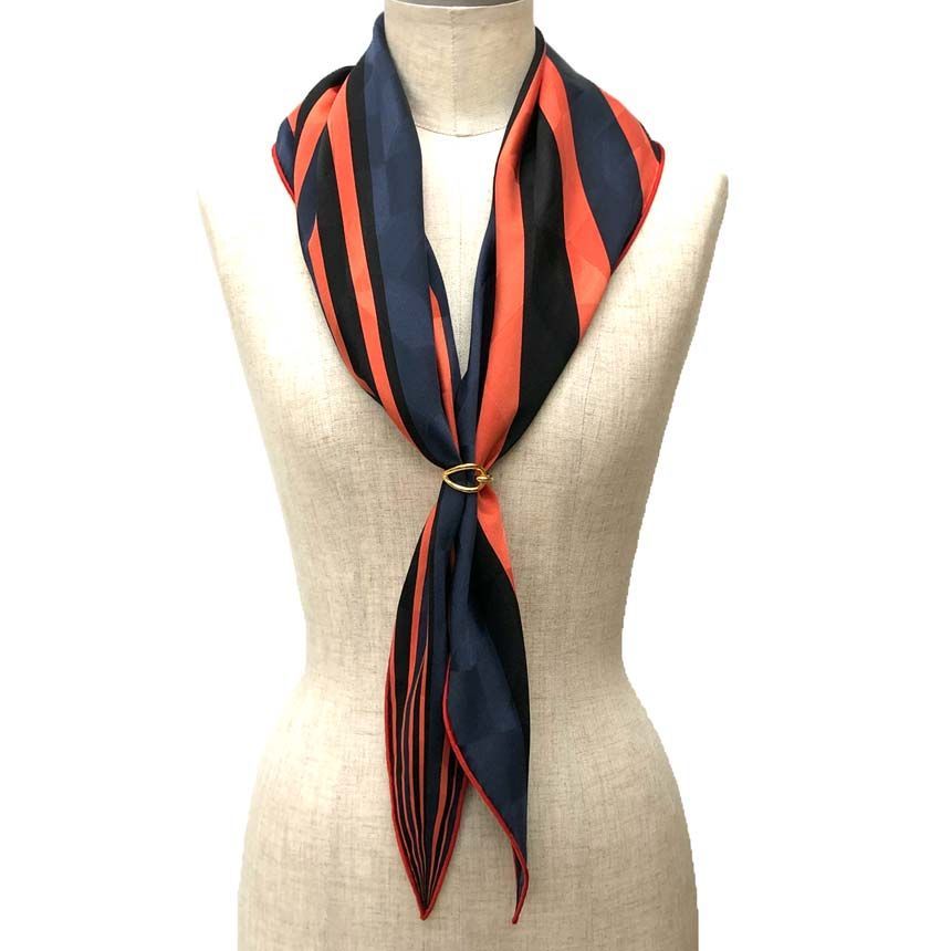 HERMES(エルメス) ストール(ショール) ロサンジュ ライトブルー×ダーク