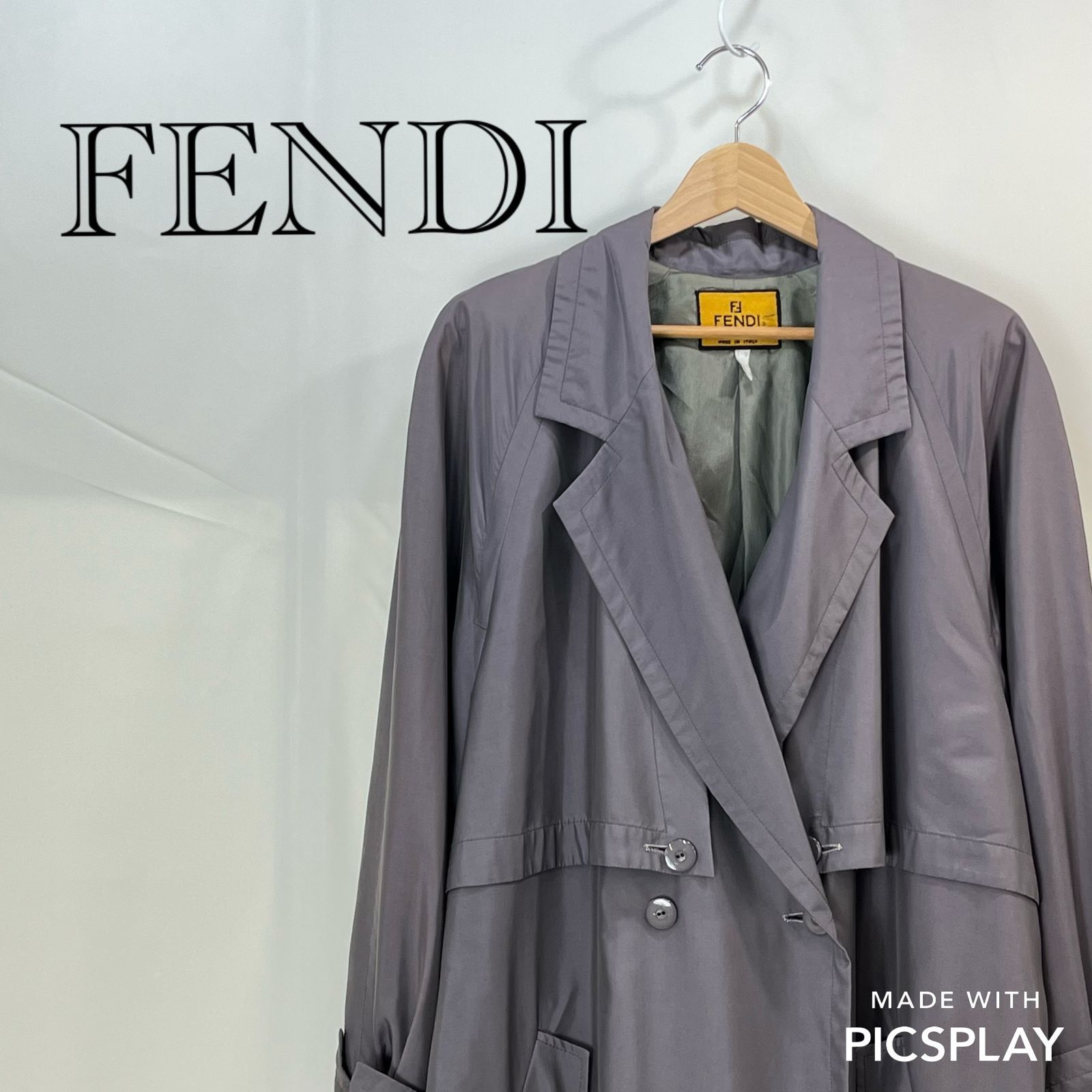 FENDI フェンディトレンチコート グレー系 レディース ファッション