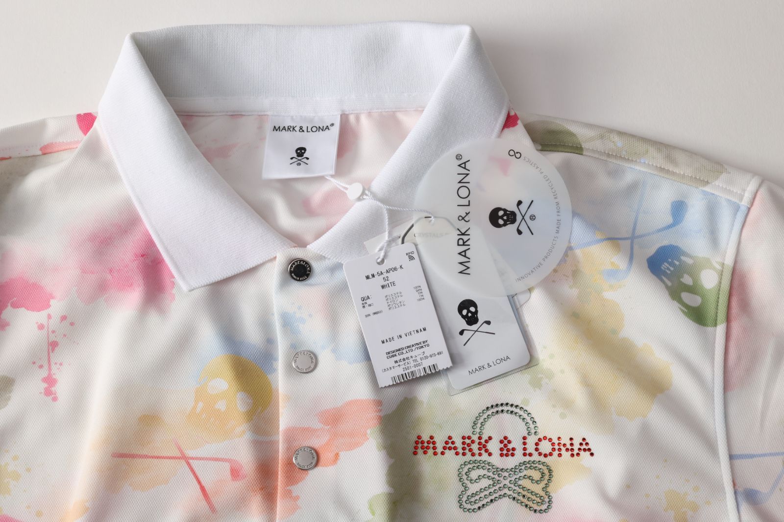 正規☆MARK&LONA マーク＆ロナ Pulse Camo Polo グラフィックプリント 