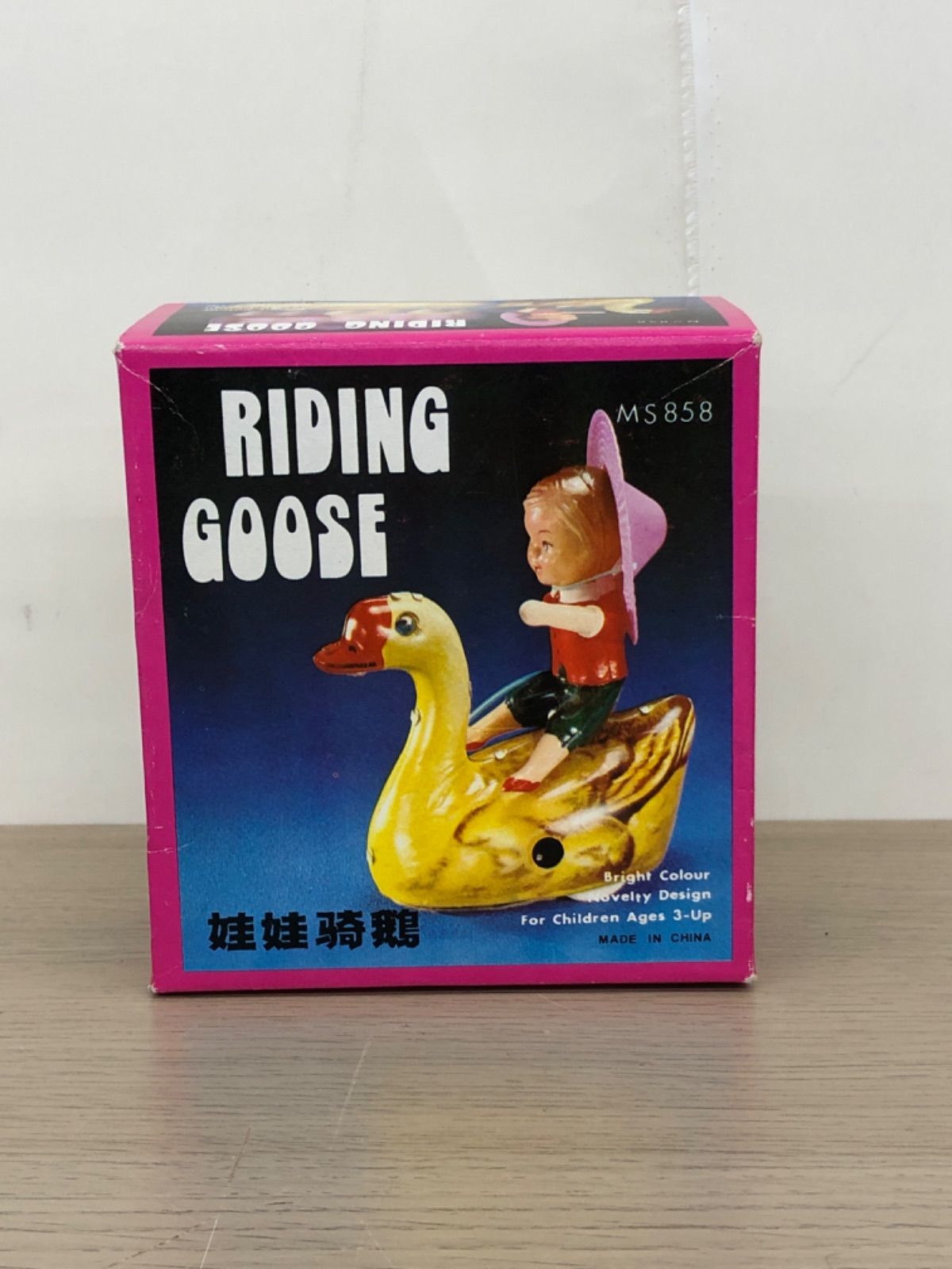 未使用品］ブリキおもちゃ RIDING GOOSE ゼンマイ式おもちゃ S
