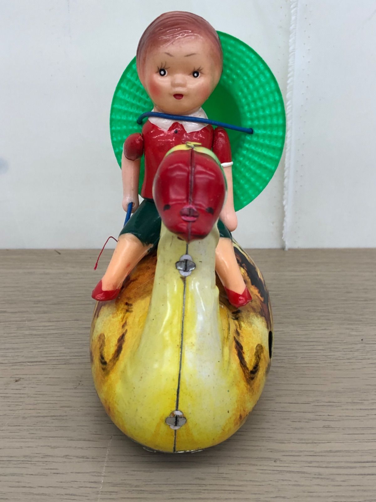 未使用品］ブリキおもちゃ RIDING GOOSE ゼンマイ式おもちゃ S