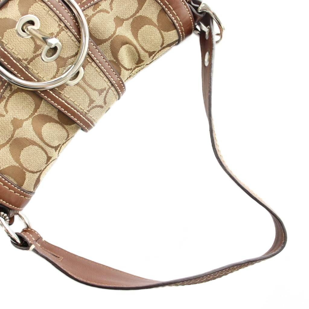 コーチ COACH ハンドバッグ ワンショルダー キャンバス レザー