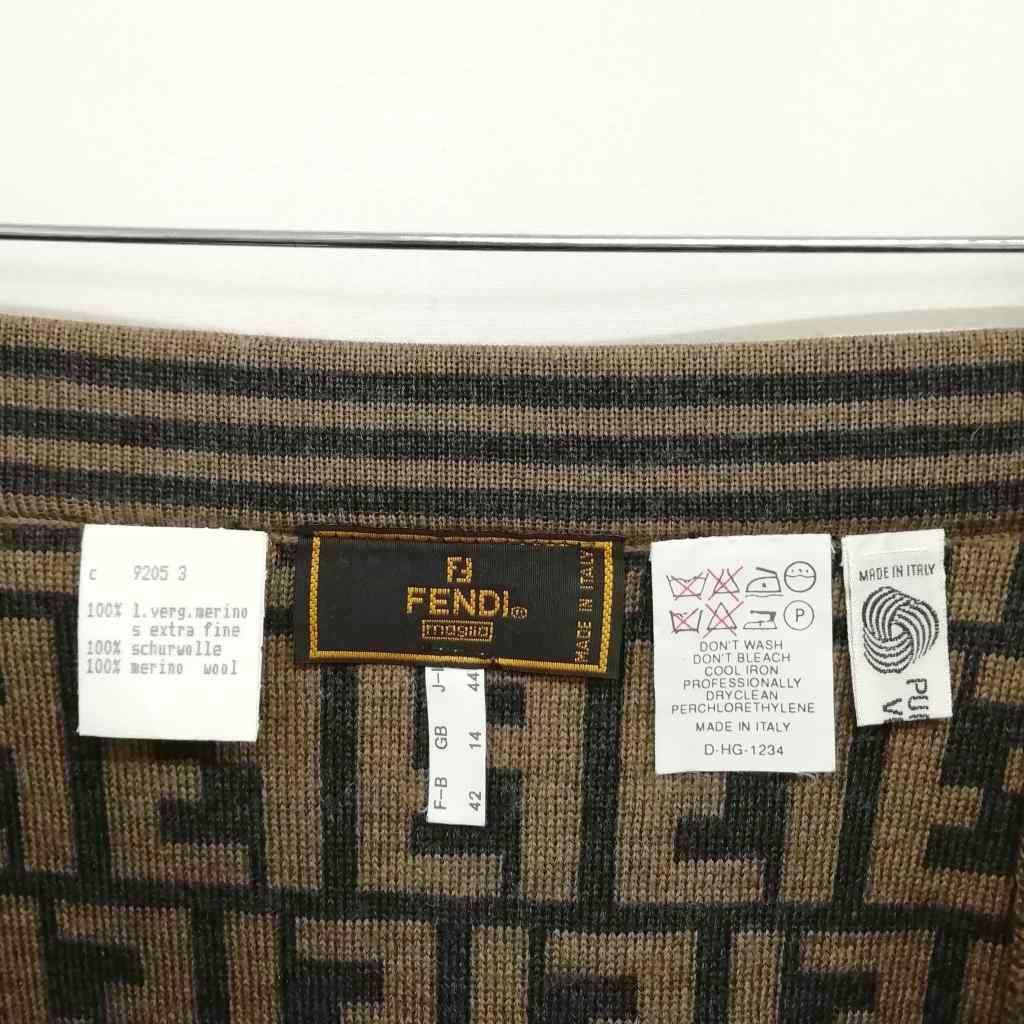 フェンディ FENDI maglia ヴィンテージ ズッカ柄 ニット 台形 スカート
