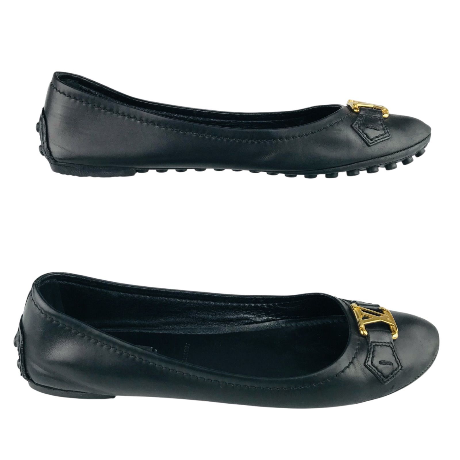 LOUIS VUITTON☆ルイヴィトン・レディース レザー メタルゴールドLV