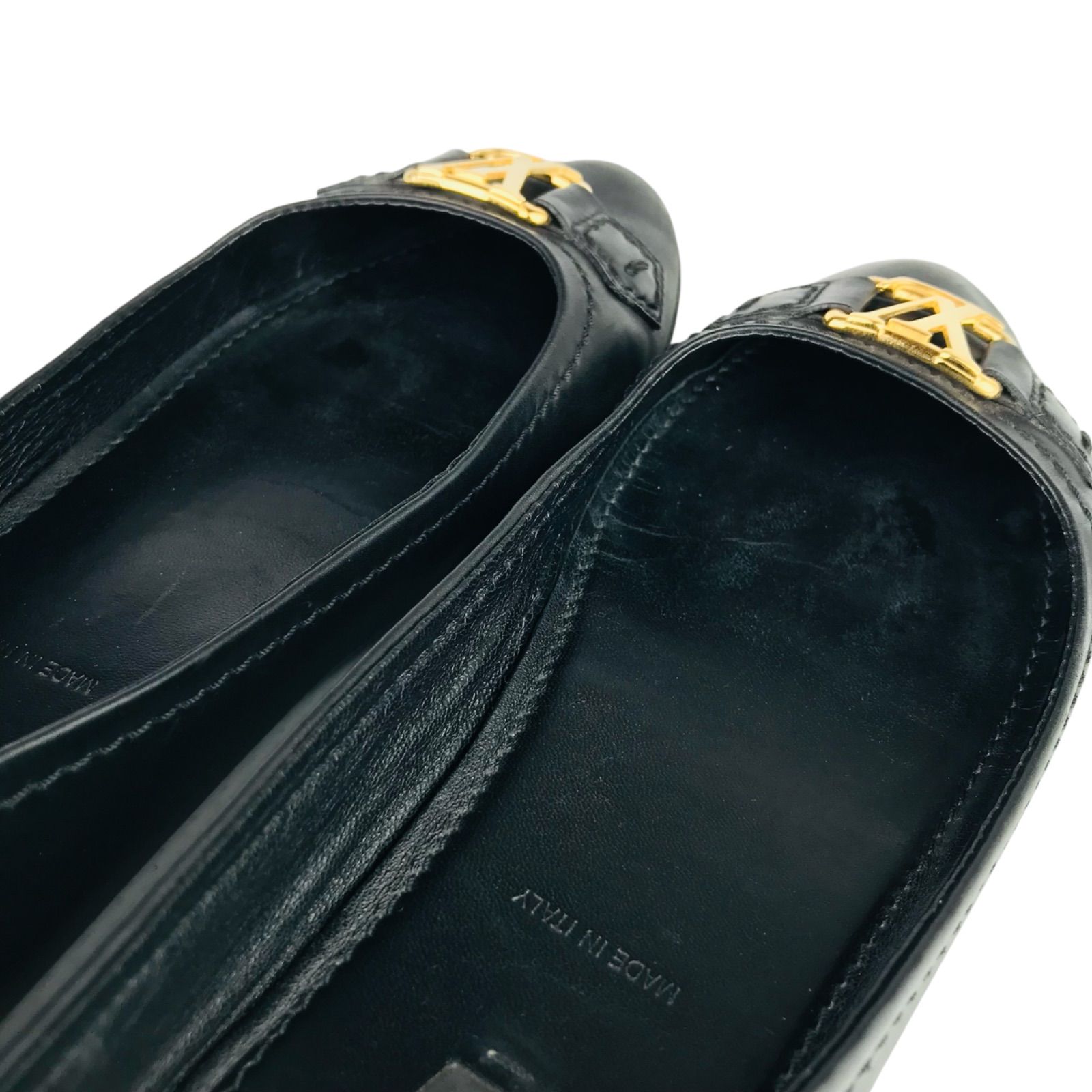 LOUIS VUITTON☆ルイヴィトン・レディース レザー メタルゴールドLV