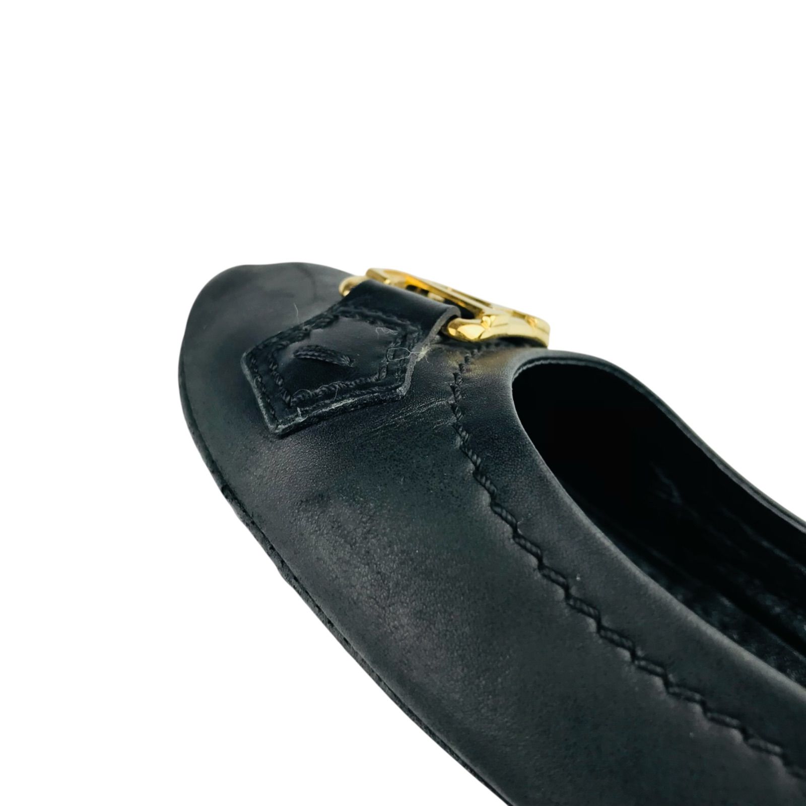 LOUIS VUITTON☆ルイヴィトン・レディース レザー メタルゴールドLV