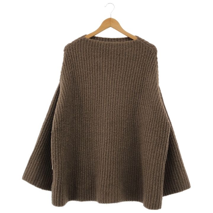 NOBLE (ノーブル) Brush片畦ワイドボートネックプルオーバー ブラウン