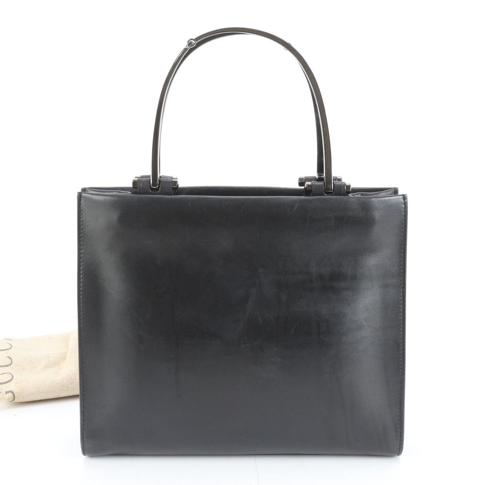 グッチ 002 1024 レザー ハンドバッグ トート ブラック 本革