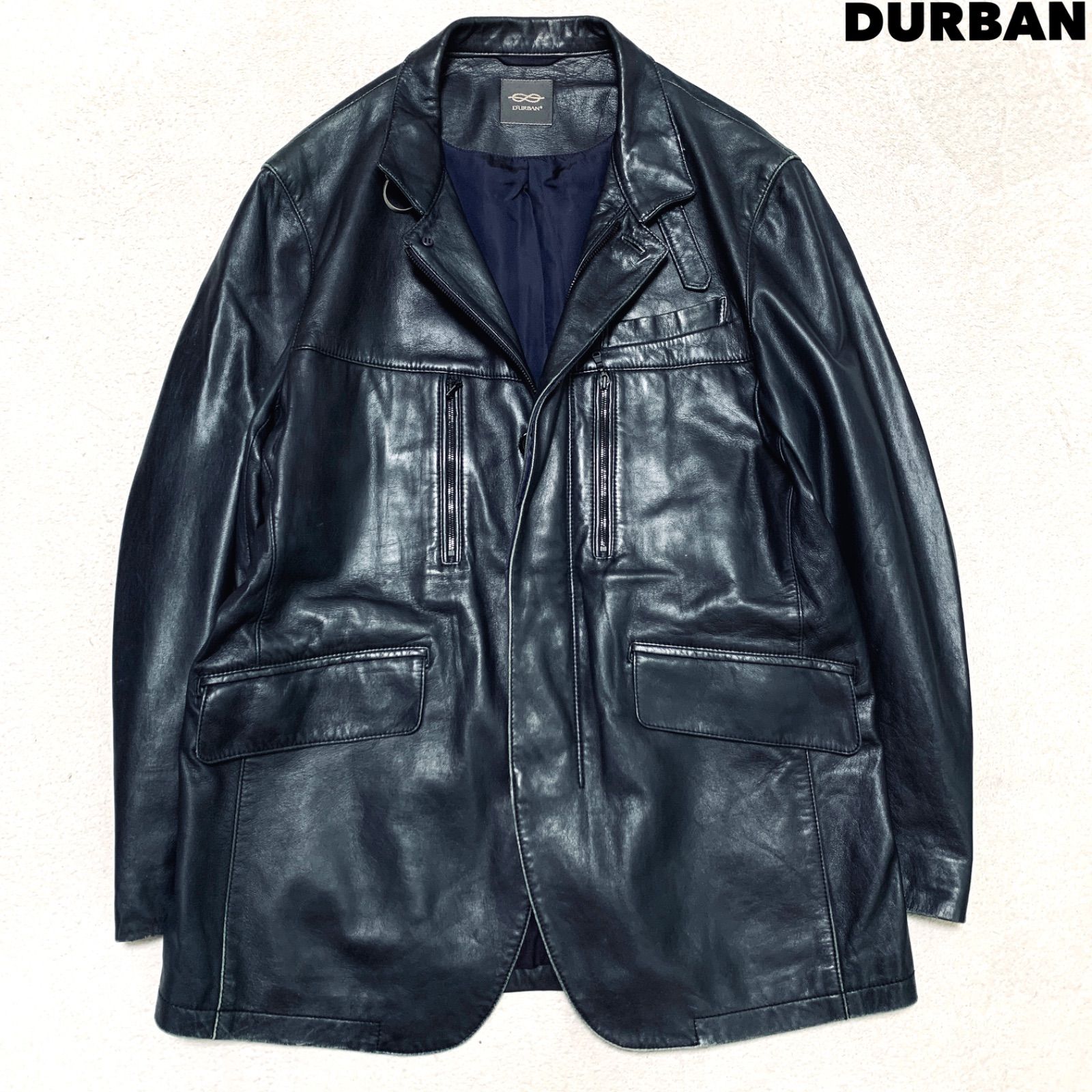 DURBAN レザーカーコート レザージャケット チンストラップ DURBAN レザーカーコート レザージャケット チンストラップ