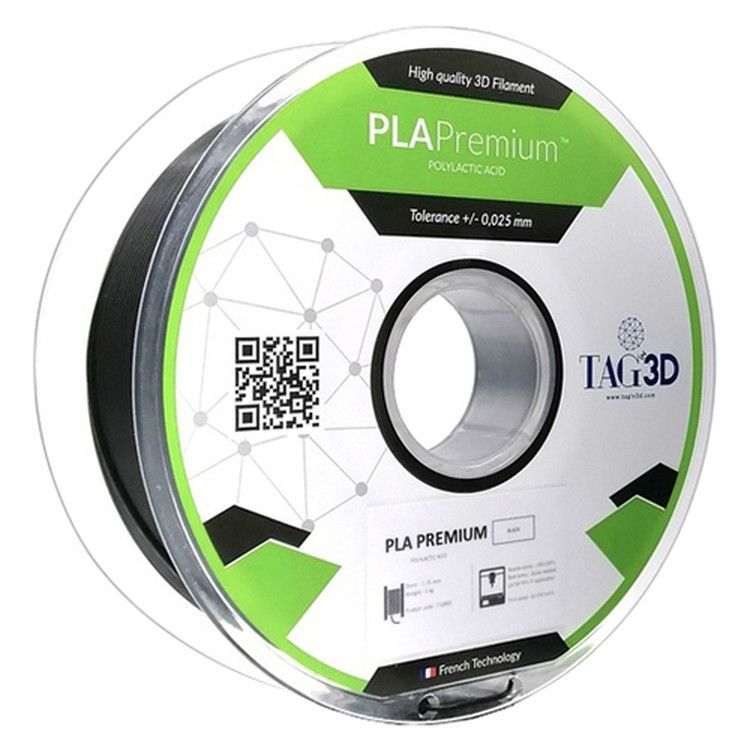 【送料無料】TAGin3D 3Dプリンター用フィラメント プレミアムPLAフィラメント PLA PRM-1.75BK ブラック 1kg