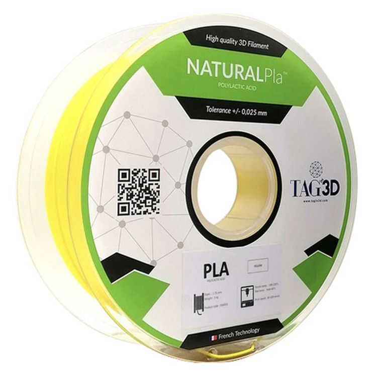 【送料無料】TAGin3D 3Dプリンター用フィラメント ナチュラルPLAフィラメント PLA NAT-1.75YL イエロー 1kg