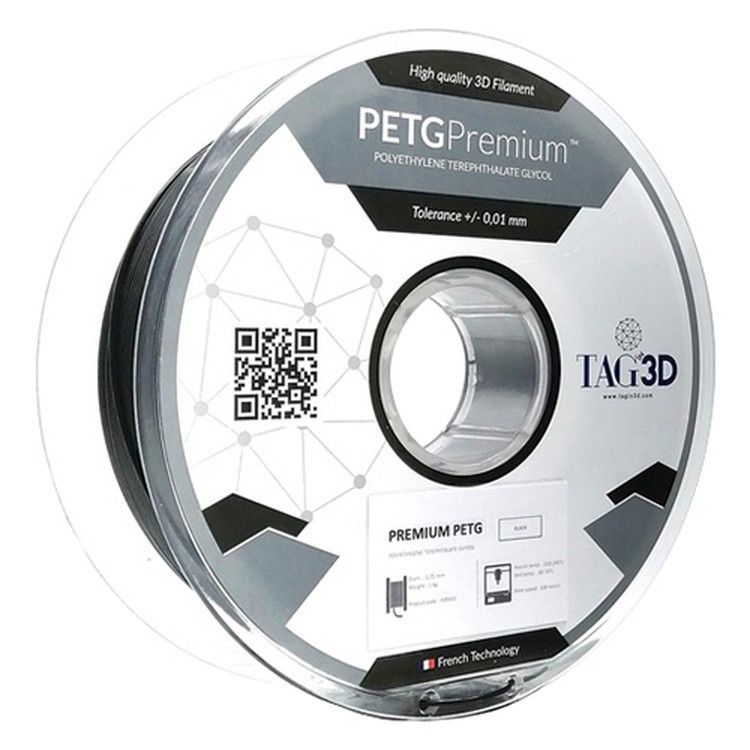 【送料無料】TAGin3D 3Dプリンター用フィラメント PETGプレミアムフィラメント PETGPRM-1.75BK ブラック 1kg