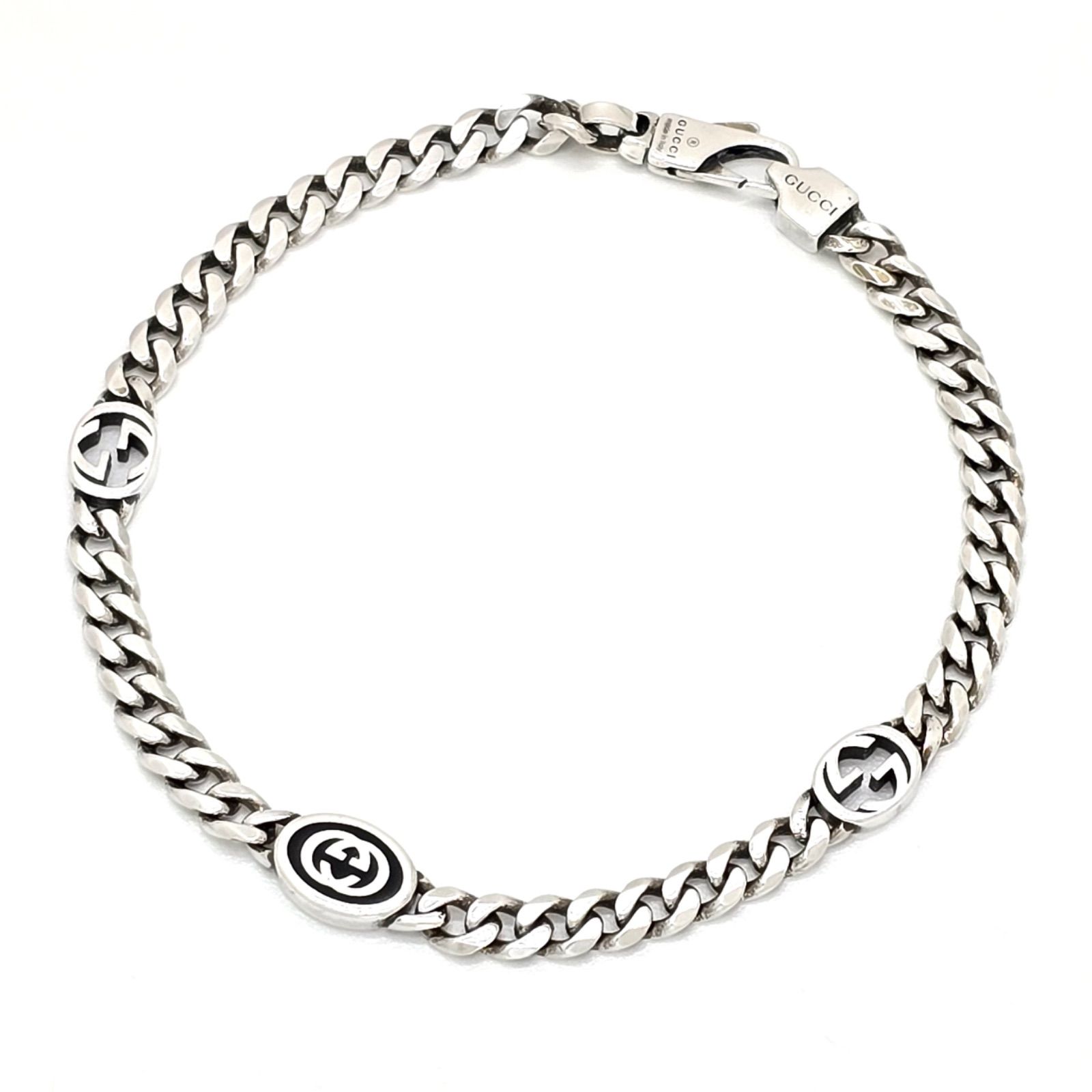 GUCCI グッチ 678660 インターロッキング ブレスレット 19 全長19.5 