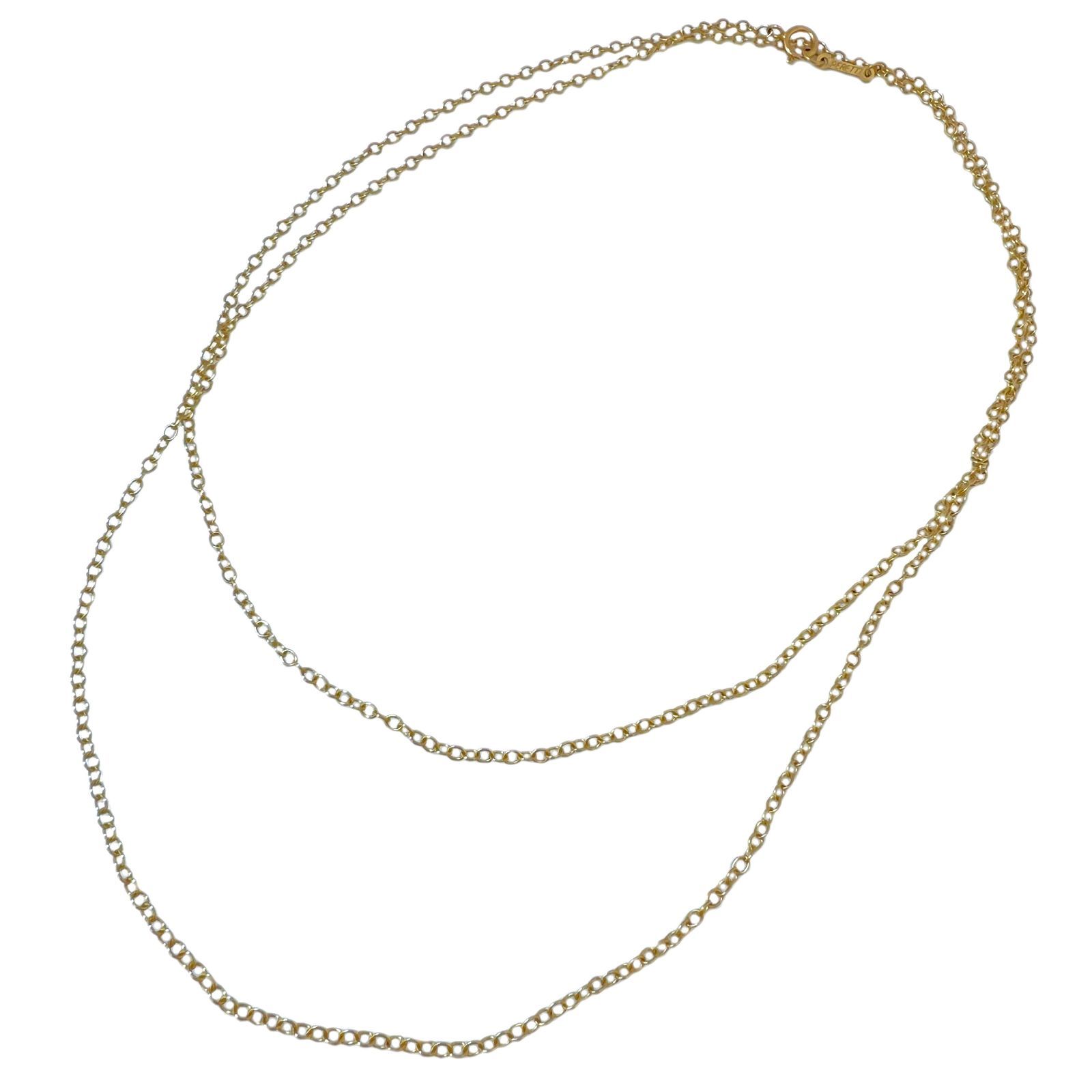 TIFFANY＆Co. ティファニー ネックレス 750 K18 YG ロング ミディアム 