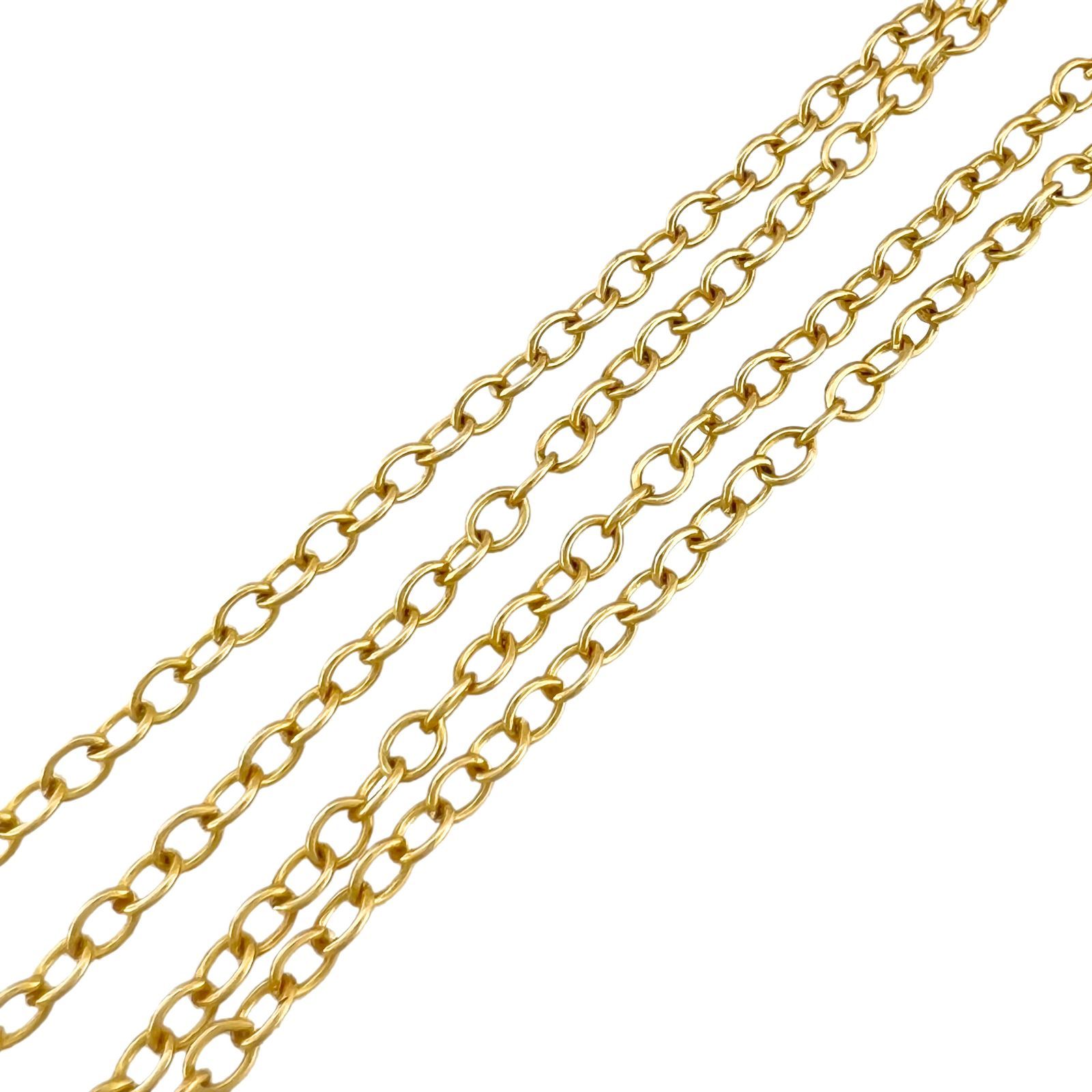 TIFFANY＆Co. ティファニー ネックレス 750 K18 YG ロング ミディアム 