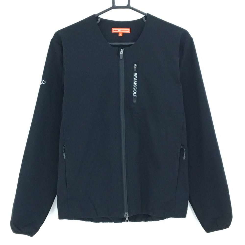 【超美品】ビームスゴルフ 中綿ジャケット 黒 ジップロゴ 裏地メッシュ  メンズ S ゴルフウェア BEAMS GOLF 超美品】ビームスゴルフ 中綿ジャケット 黒 ジップロゴ 裏地メッシュ