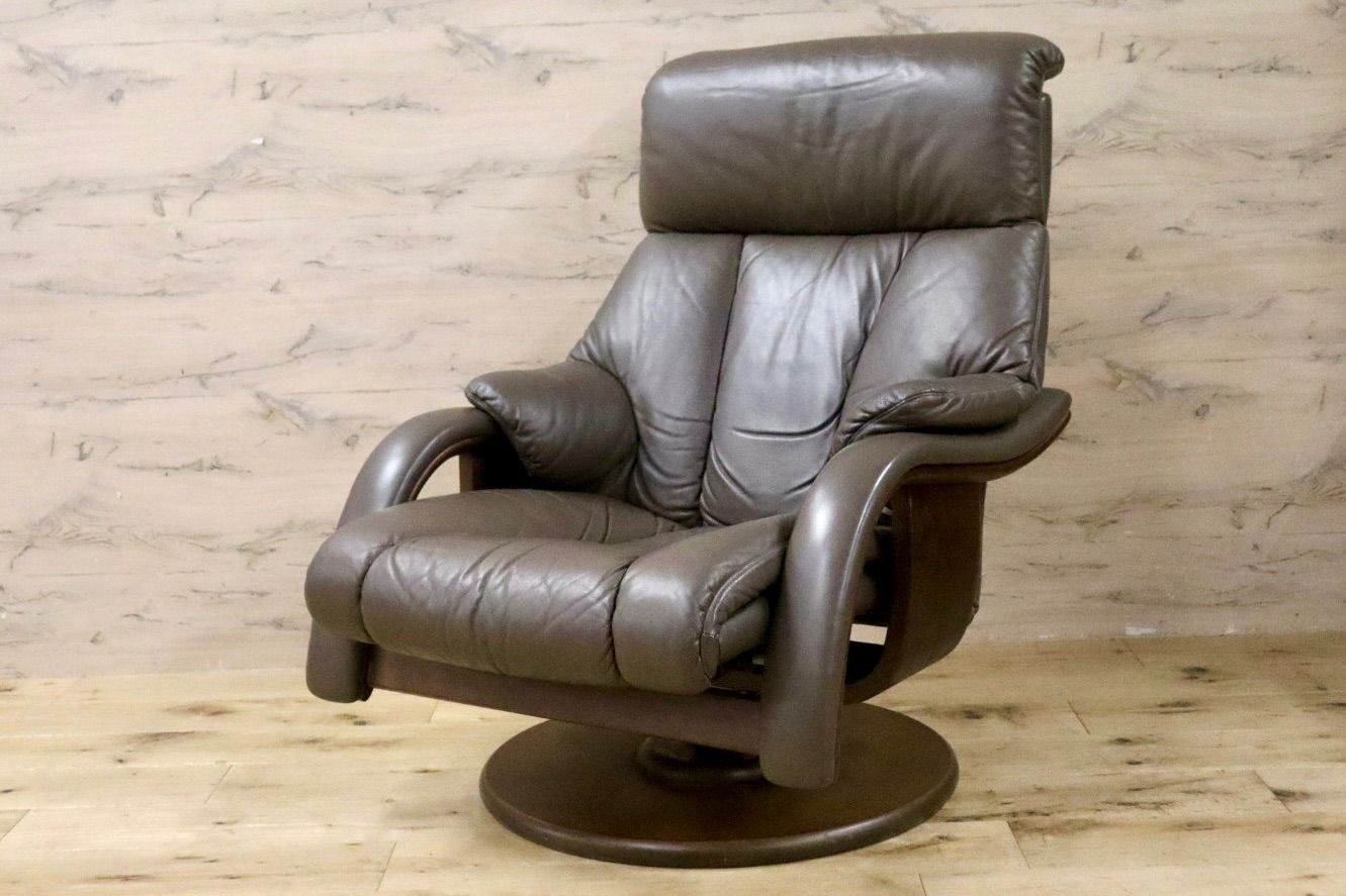 冨士ファニチア アームチェア 一人掛けソファ 本革 D FUJI FURNITURE