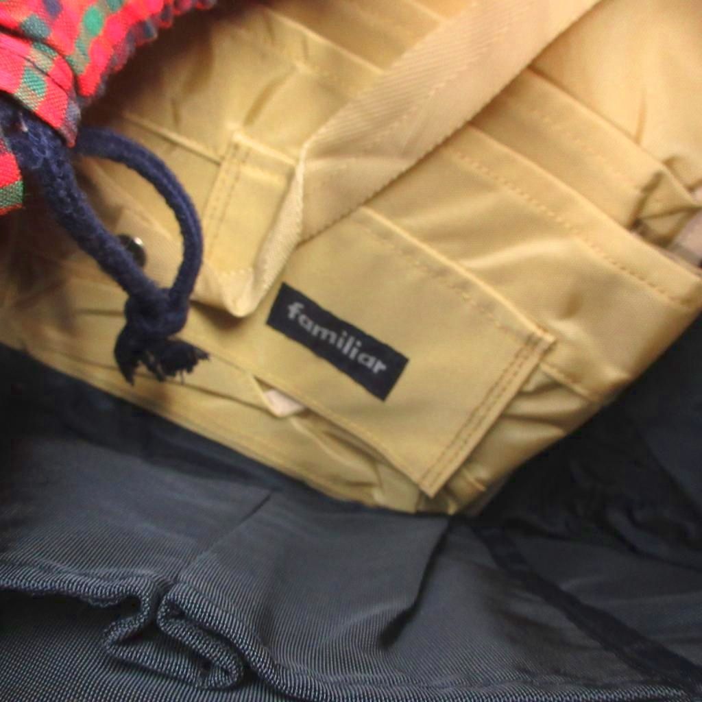 ファミリア Familiar マザーズバッグ トートバッグ チェック チャーム