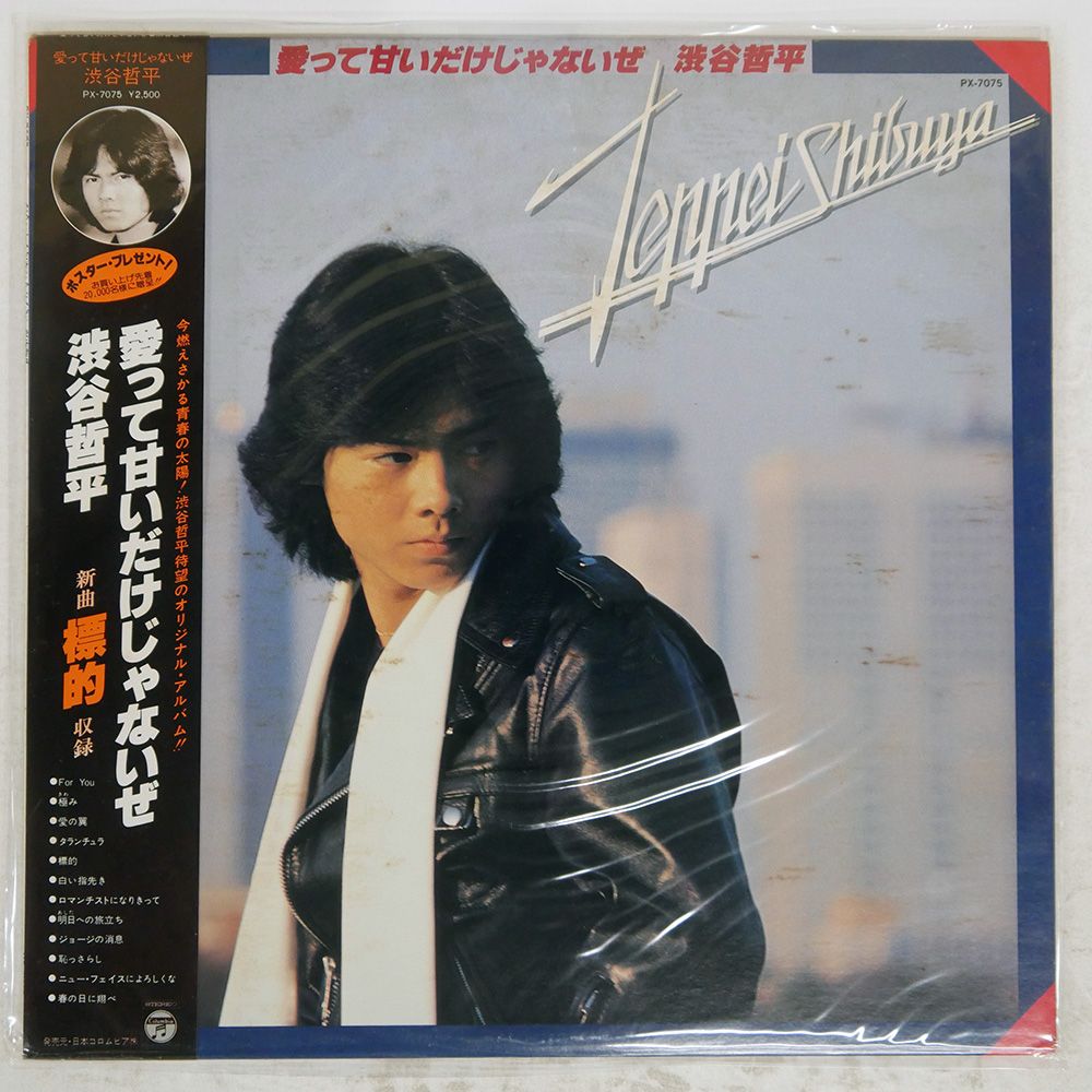 帯付き 国内盤 渋谷哲平/愛って甘いだけじゃないぜ/COLUMBIA PX7075 LP