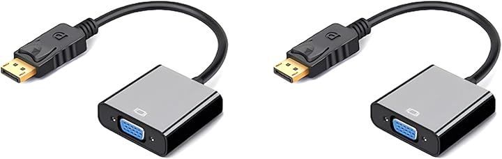 Small Lab DisplayPort Male to D-Sub Female Adapter Display Port DP Maximum Resolution 1920 x 1080 Support 1080p Compatible to VGA One Way Communication Compatible, Pack of 2