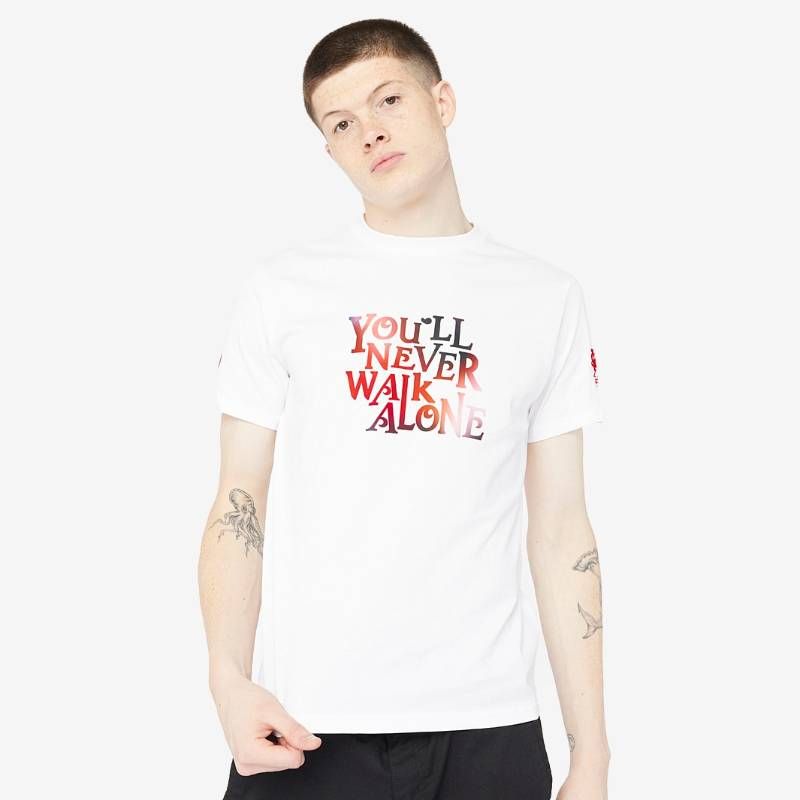 【送料無料・匿名配送】Converse x LFC コンバース リヴァプール コラボ ロゴ Tシャツ 白 ホワイト 赤 トマト 新品 正規品
