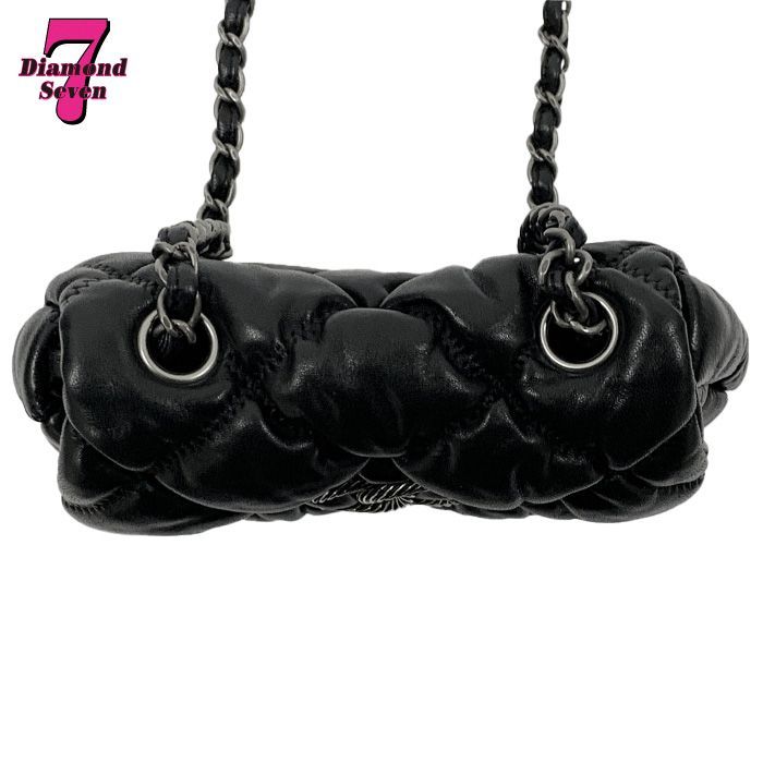 中古】CHANEL シャネル マトラッセ バブルキルト チェーンショルダー 