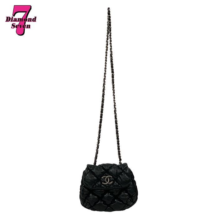 中古】CHANEL シャネル マトラッセ バブルキルト チェーンショルダー
