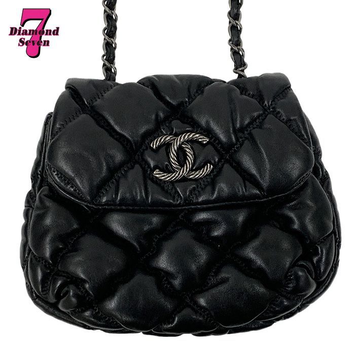 中古】CHANEL シャネル マトラッセ バブルキルト チェーンショルダー