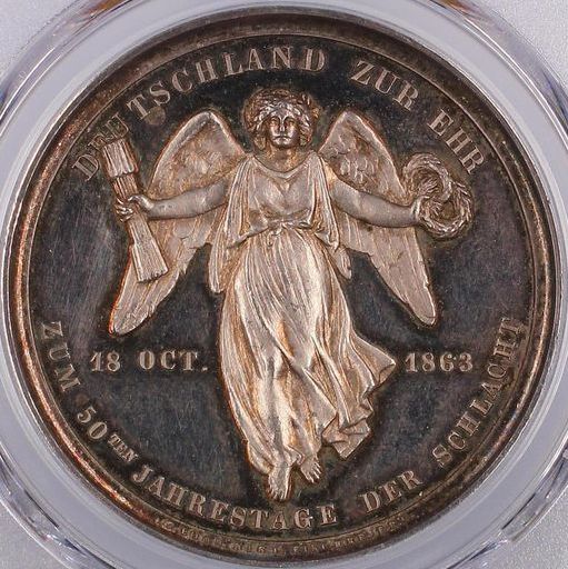 ドイツ ライプツィヒの戦い 戦勝50周年記念銀メダル【SP64】 - メルカリ