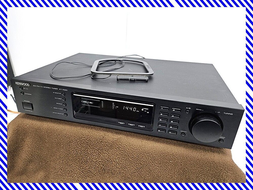 D78早い者勝ち！KENWOOD FM/AM/TVステレオチューナー 動作品 KENWOOD ケンウッド KT-7020 AM-FM-TV ステレオチューナー