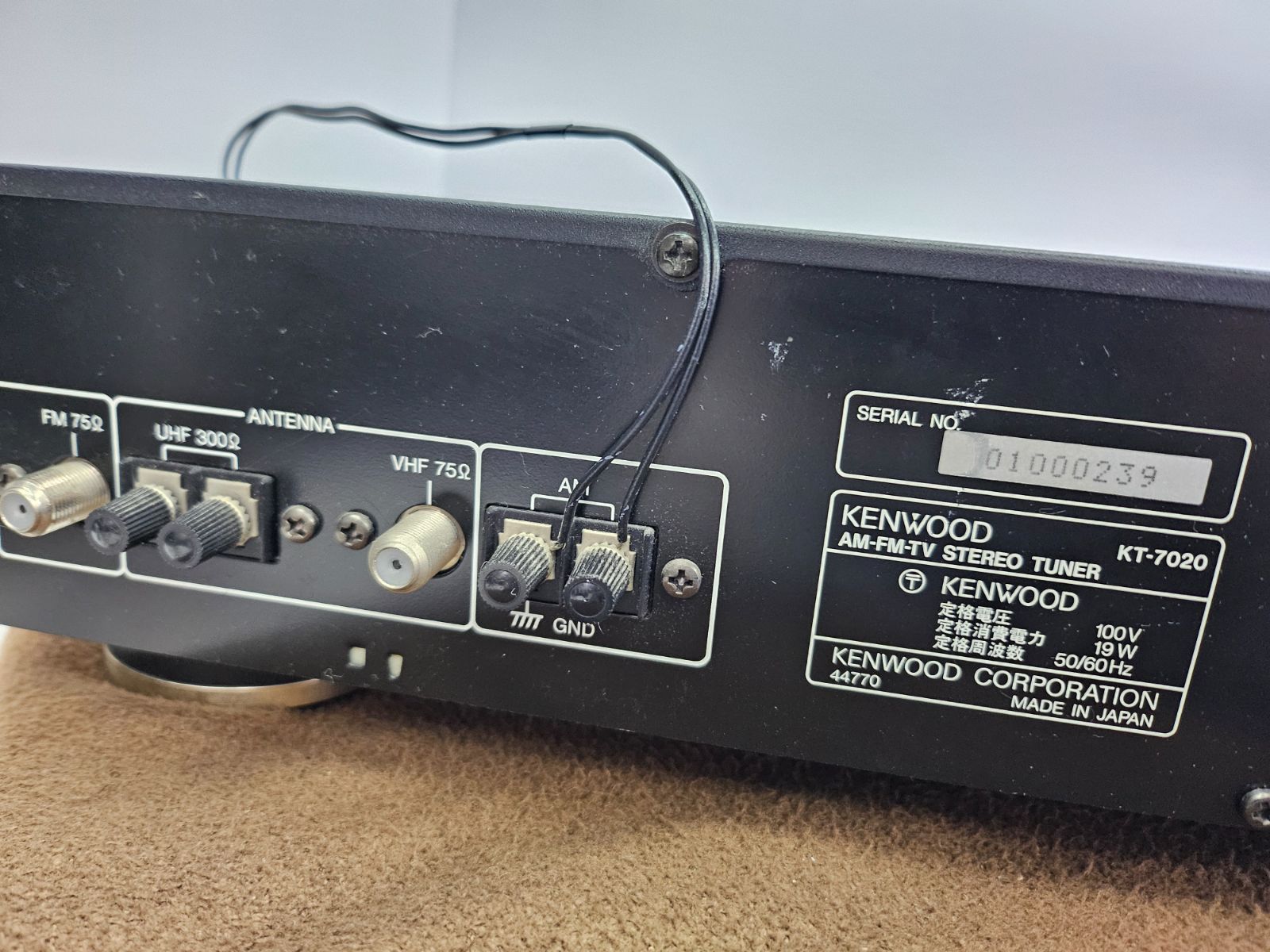 動作品 KENWOOD ケンウッド KT-7020 AM-FM-TV ステレオチューナー