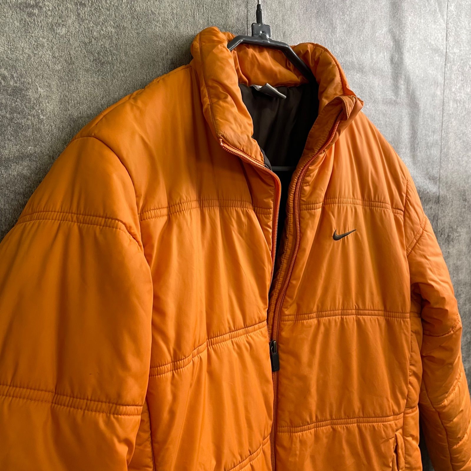 Y-148】NIKE ナイキ オレンジ ダウンジャケット L アウター 古着 NIKE 