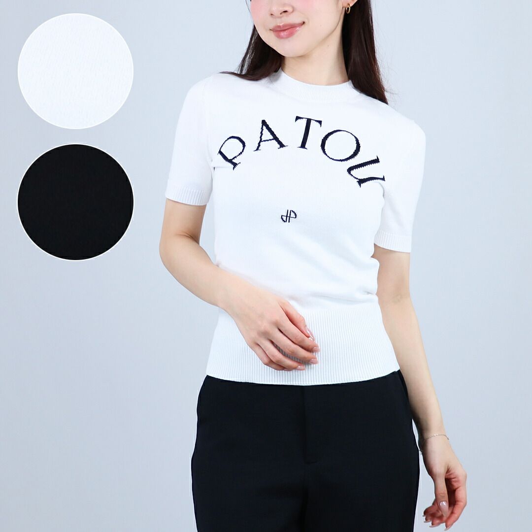 パトゥ PATOU レディース 半袖ニット ロゴニット クルーネックニット