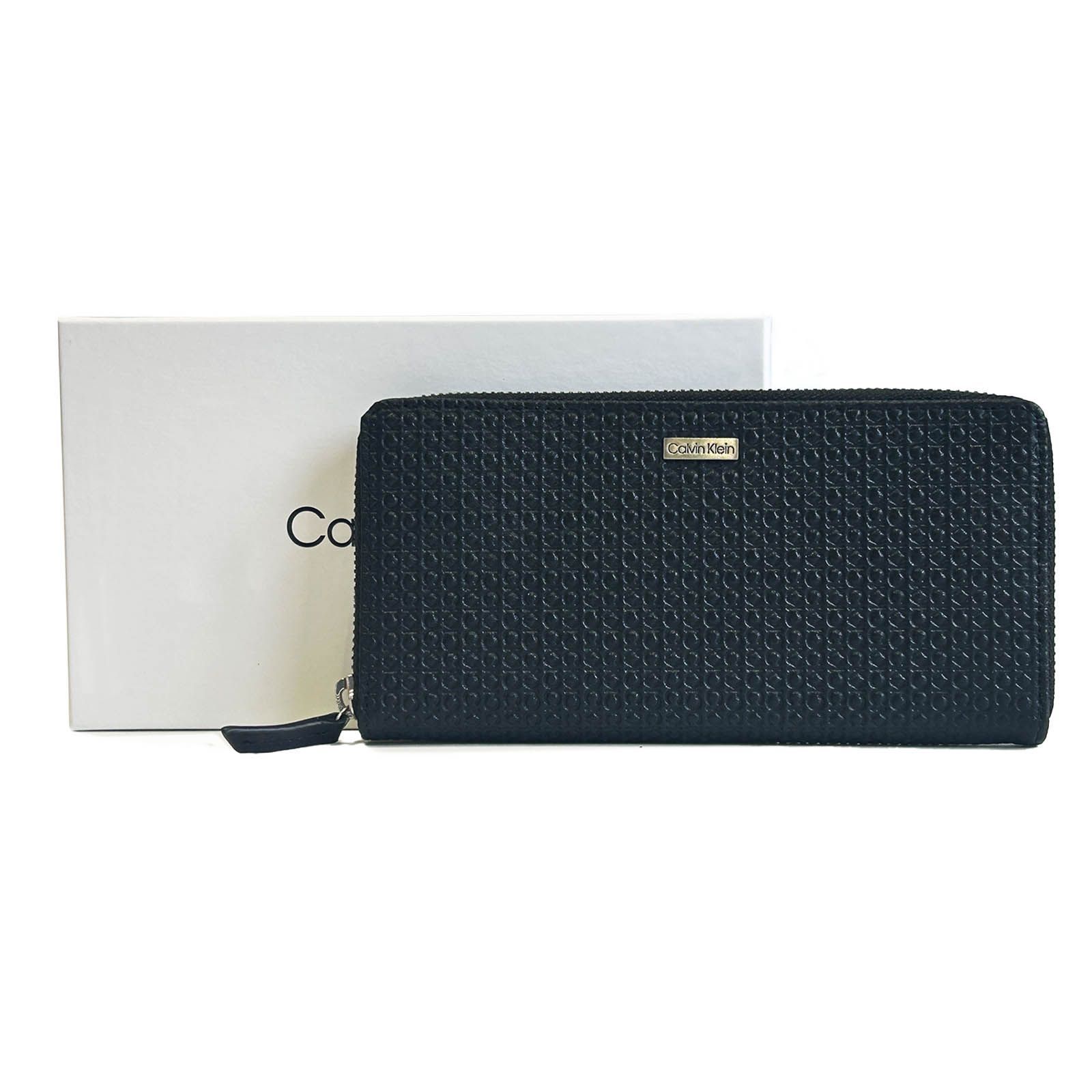 カルバンクライン 長財布 ラウンドファスナー ブラック メンズ CALVIN 